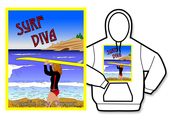 Surf Diva Shop & Surf School Clipart (1000x500), Png Download