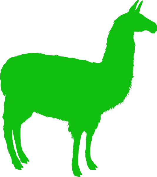 Llama Silhouette Transparent Clipart (534x599), Png Download