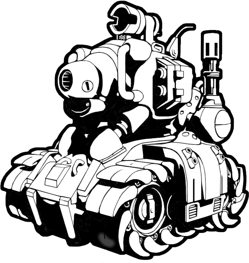 Slug Tank Line Art - Cartoon Clipart (912x876), Png Download