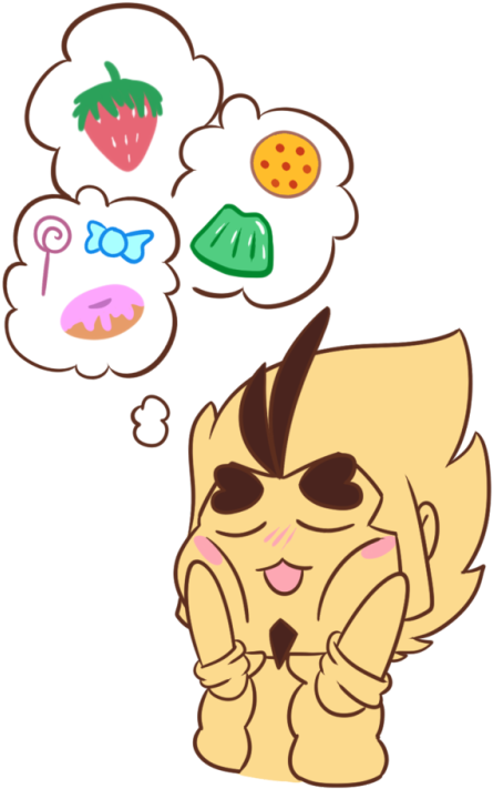 Pizza, Jelly, Strawberry's And Candy Also Doughnuts, - Cartoon Clipart (500x741), Png Download