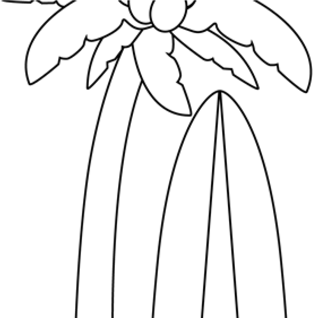 Palm Tree Clipart Black And White Black And White Surfboard - Clip Art - Png Download (1024x1024), Png Download