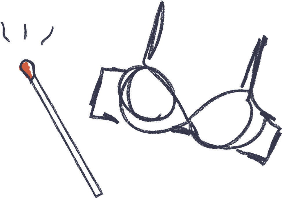 Bra-burner - Drawing Clipart (1000x1000), Png Download