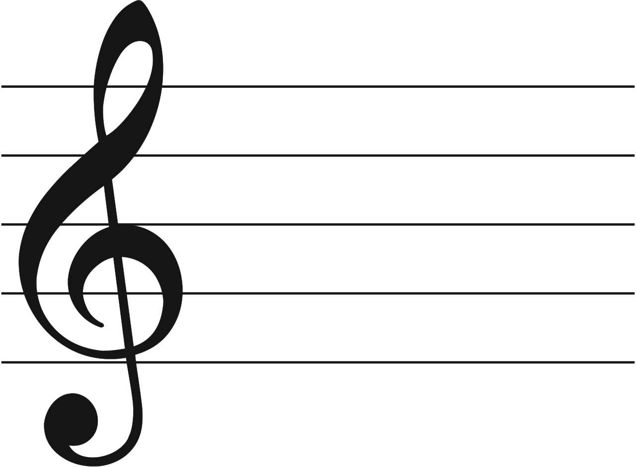 D Major Key Signatures Clipart (1280x941), Png Download