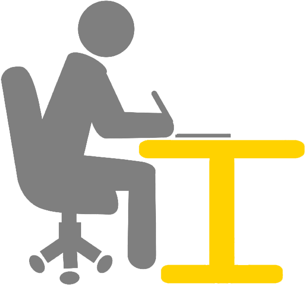 Schreiben - Silhouette Tired Office Worker Clipart (639x596), Png Download