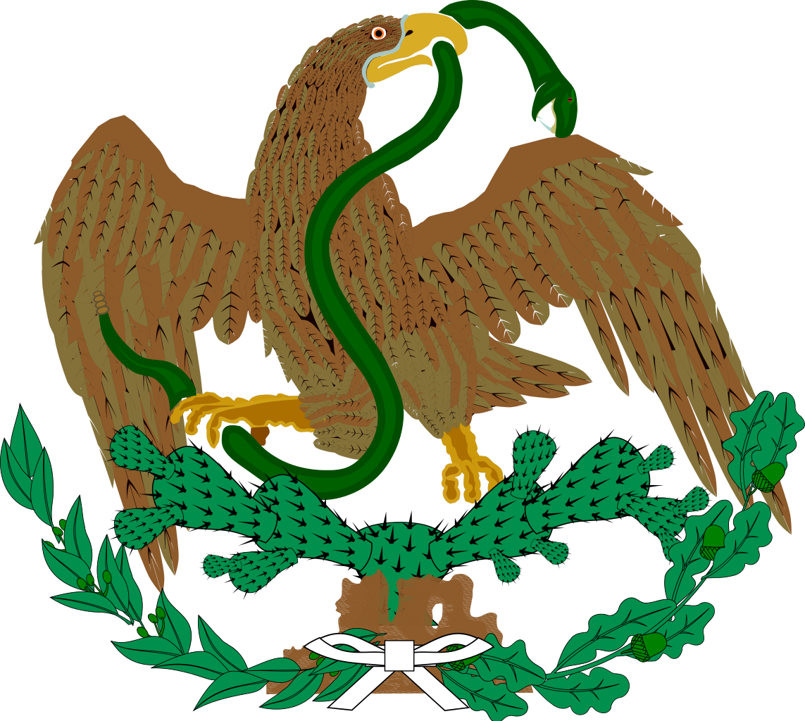 Coat Of Arms, Seals, Mexican, Stamps, Crests, Weapon, - Flag: Mexico 1823-1864, 1867-1893 Clipart (1143x1024), Png Download