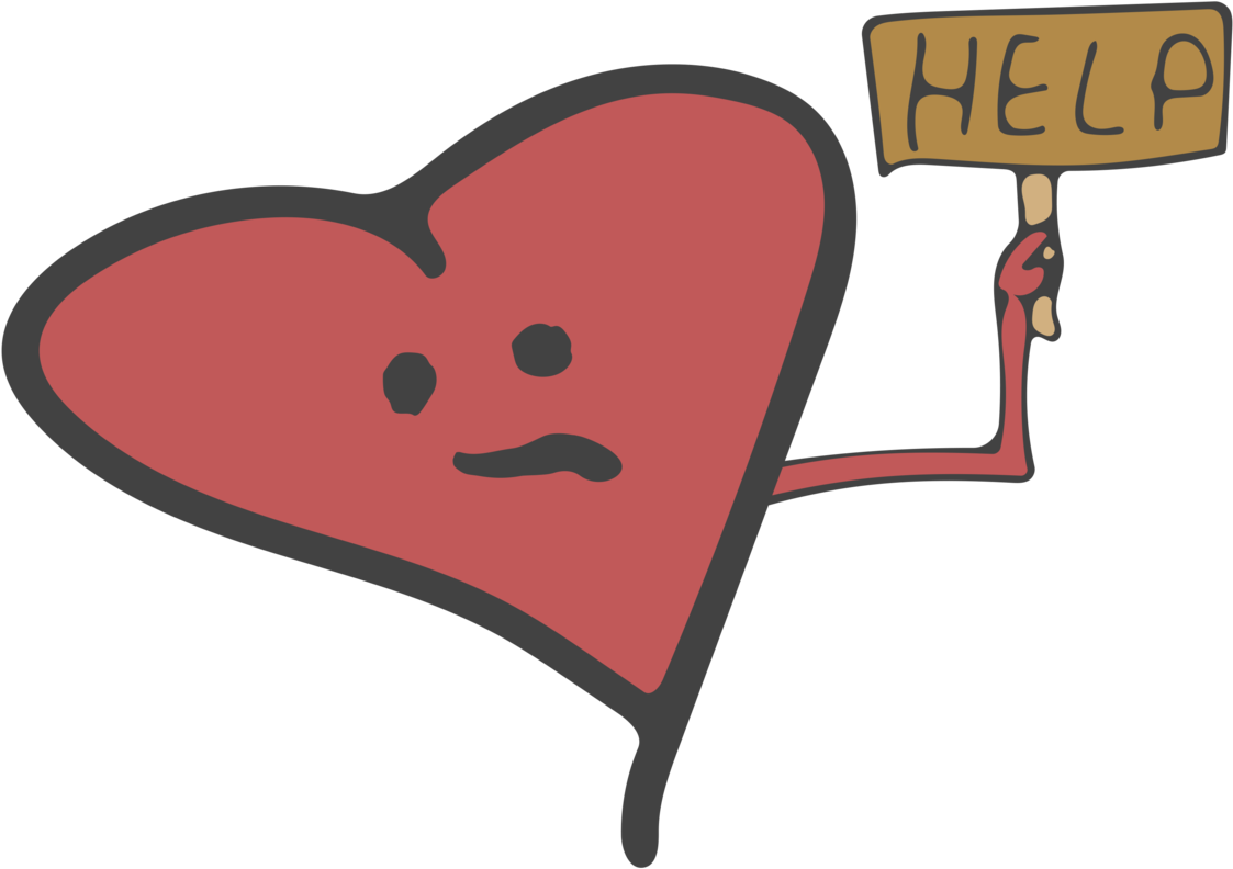 Heartbreak Podcast And Sign Onlypng - Heart Clipart (2500x1365), Png Download
