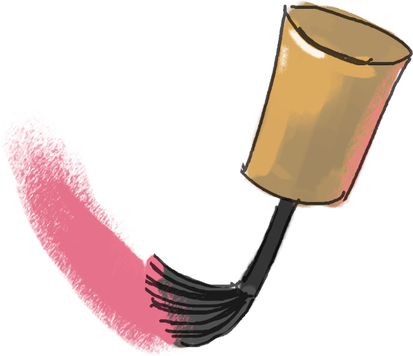 Free Online Brush Cosmetics Makeup Nail Vector For - Portable Network Graphics Clipart (600x518), Png Download