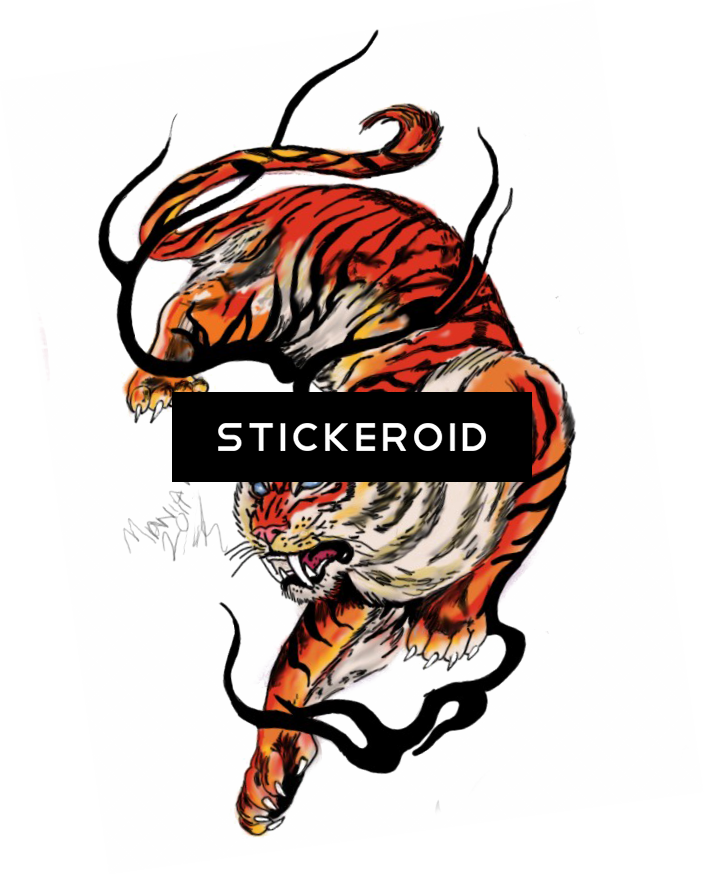 Tiger Tattoos Art Tattoo - Tattoo Png Tigre Clipart (704x875), Png Download