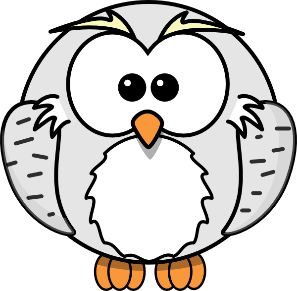 This Free Clip Arts Design Of Harry Owl Cartoon Grey - Png Download (600x587), Png Download