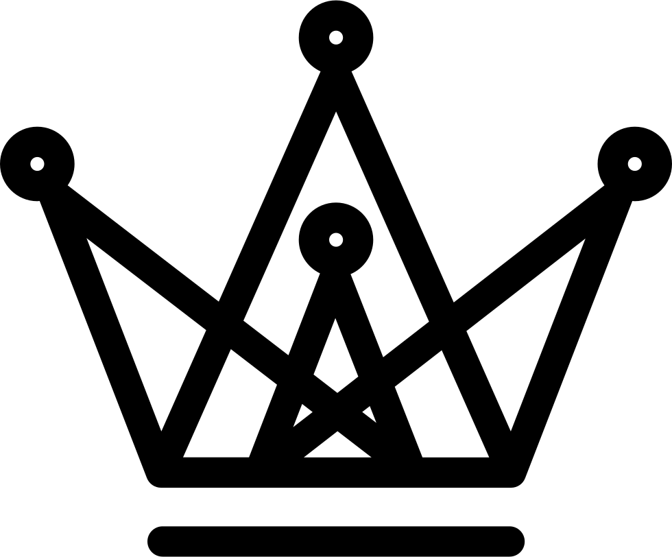 Royal Crown Of Crossed Lines And Small Circles On Points - Triangle Tattoo Png Clipart (980x812), Png Download