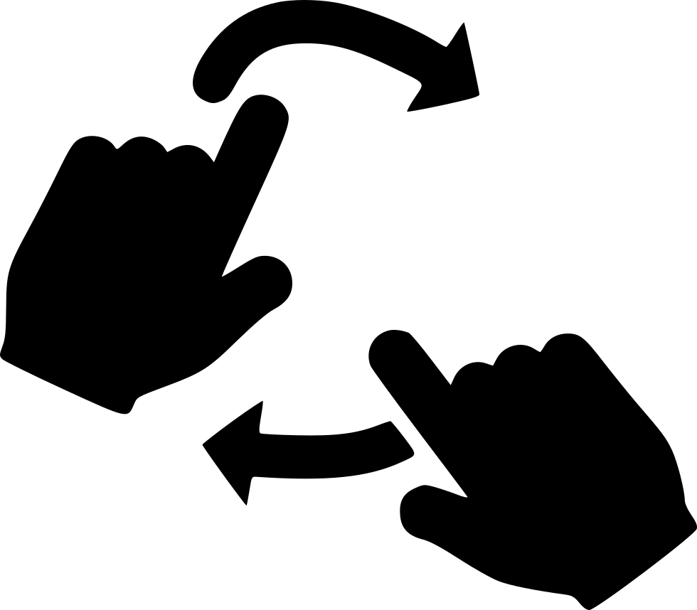 Rotate With Two Hands Comments - Icon Clipart (980x858), Png Download