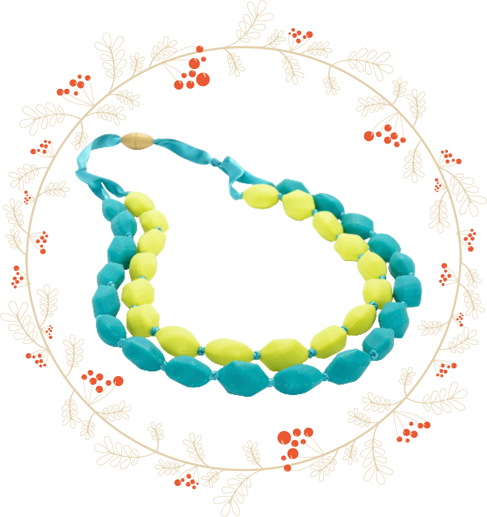 H - Chewbeads Astor Necklace - Chartreuse By Chewbeads Clipart (2016x1778), Png Download