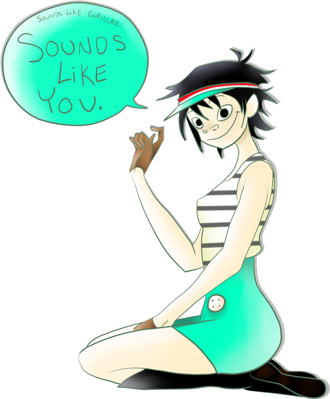 “ Noodle Was So Cute In That Pandora Advert - Cartoon Clipart (1280x1331), Png Download