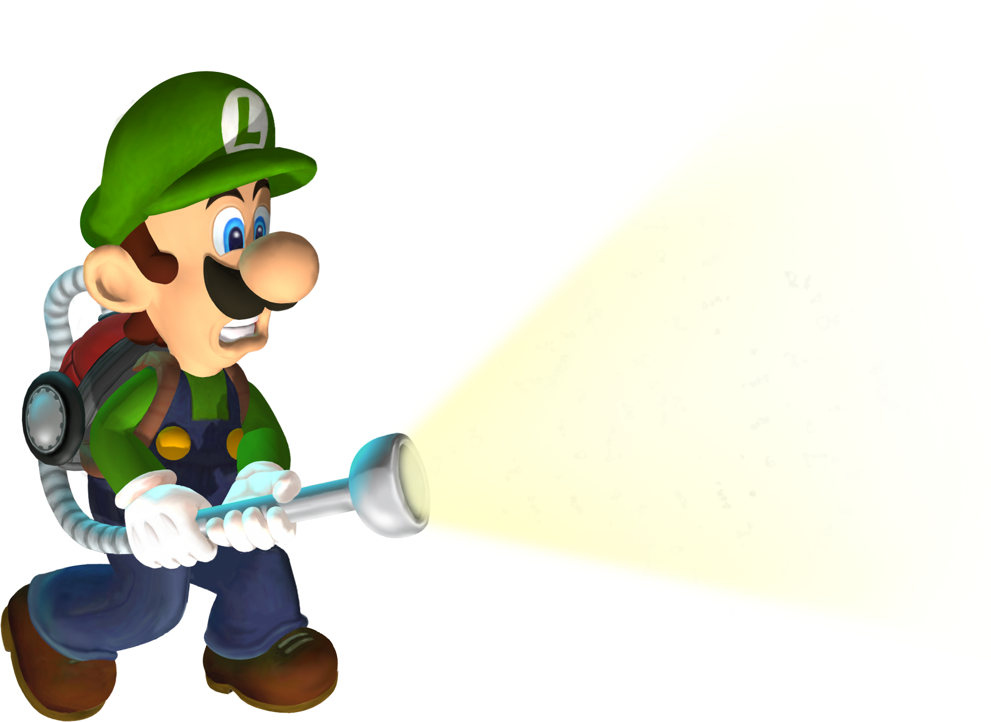 Luigi Clipart Scared - Luigi Luigi's Mansion - Png Download (2037x1485), Png Download