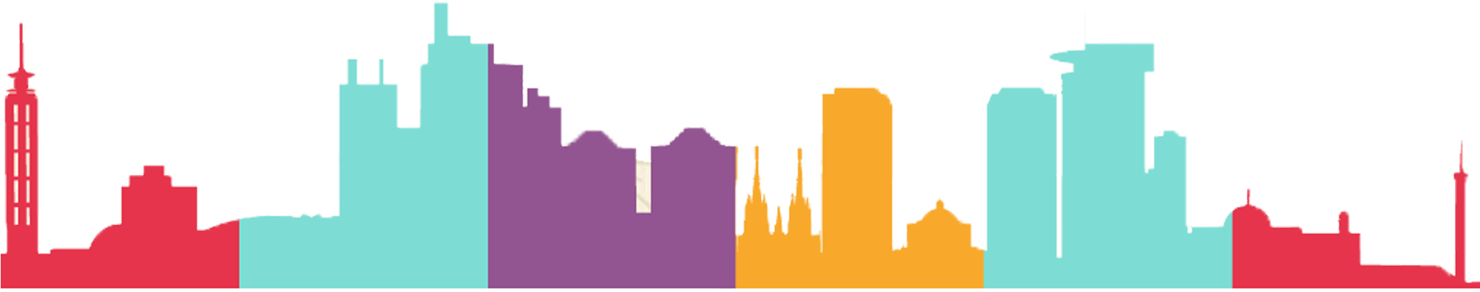 Jakarta Illustration Color Transprent - Jakarta Skyline Png Clipart (2119x702), Png Download