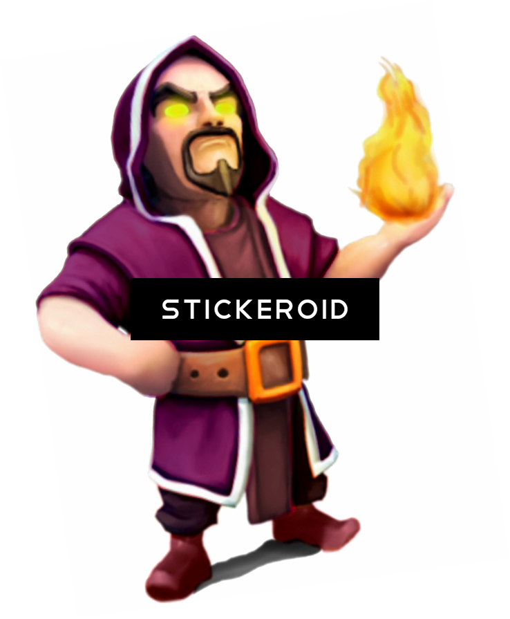 Wizard Fantasy - Clash Of Clans Likovi Clipart (738x895), Png Download