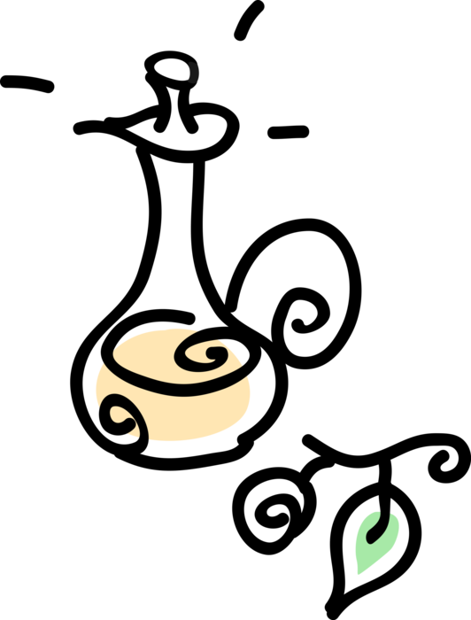 Vector Illustration Of Virgin Olive Oil Salad Oil - Illustration Clipart (532x700), Png Download