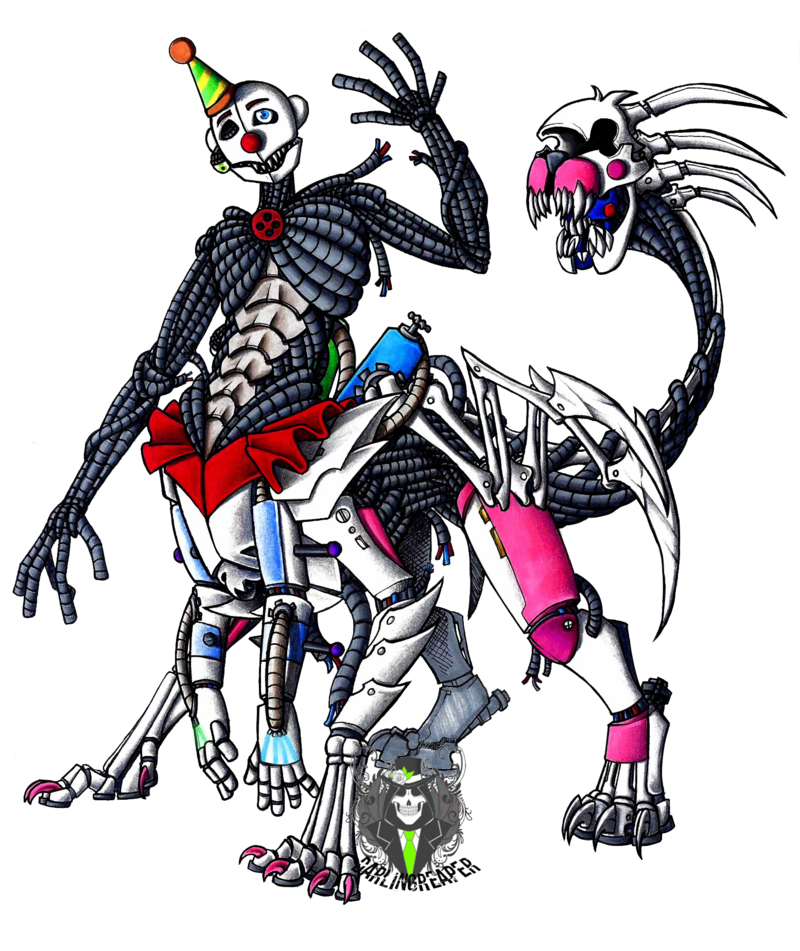 Illustration - Naked Ennard Fnaf Clipart (800x951), Png Download