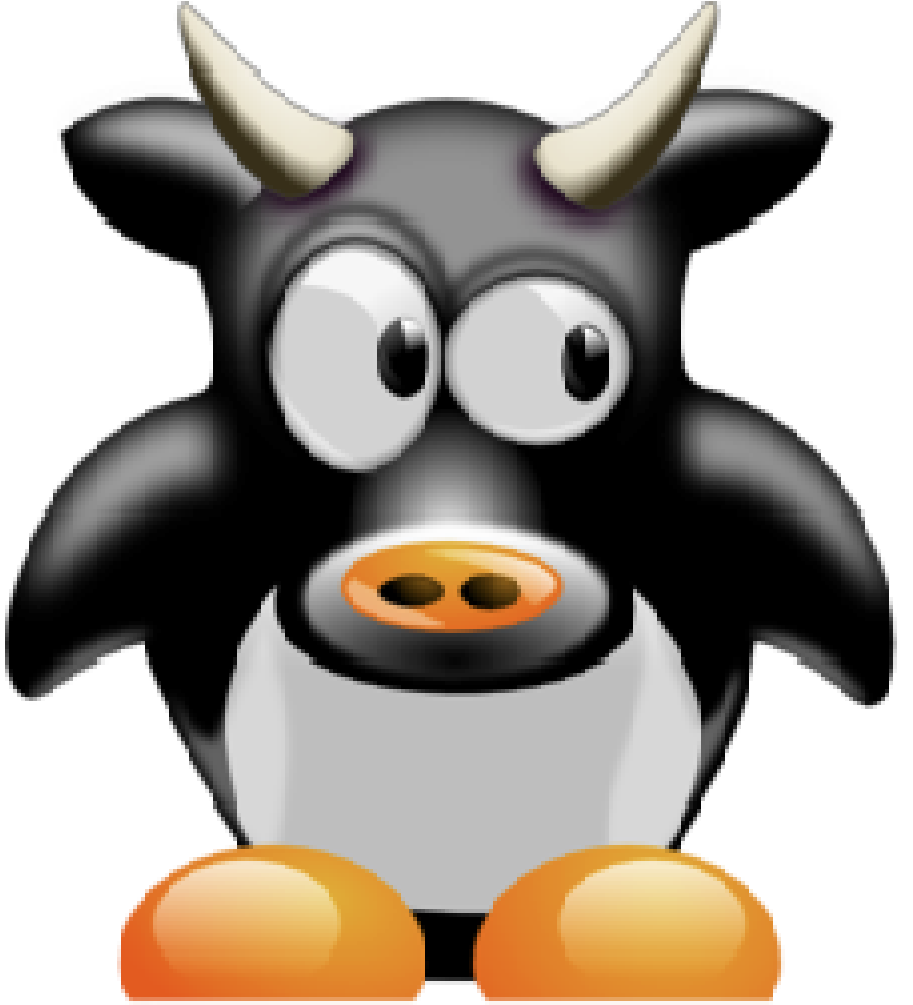 Penguin Wack - Cow Penguin Clipart (1024x1024), Png Download