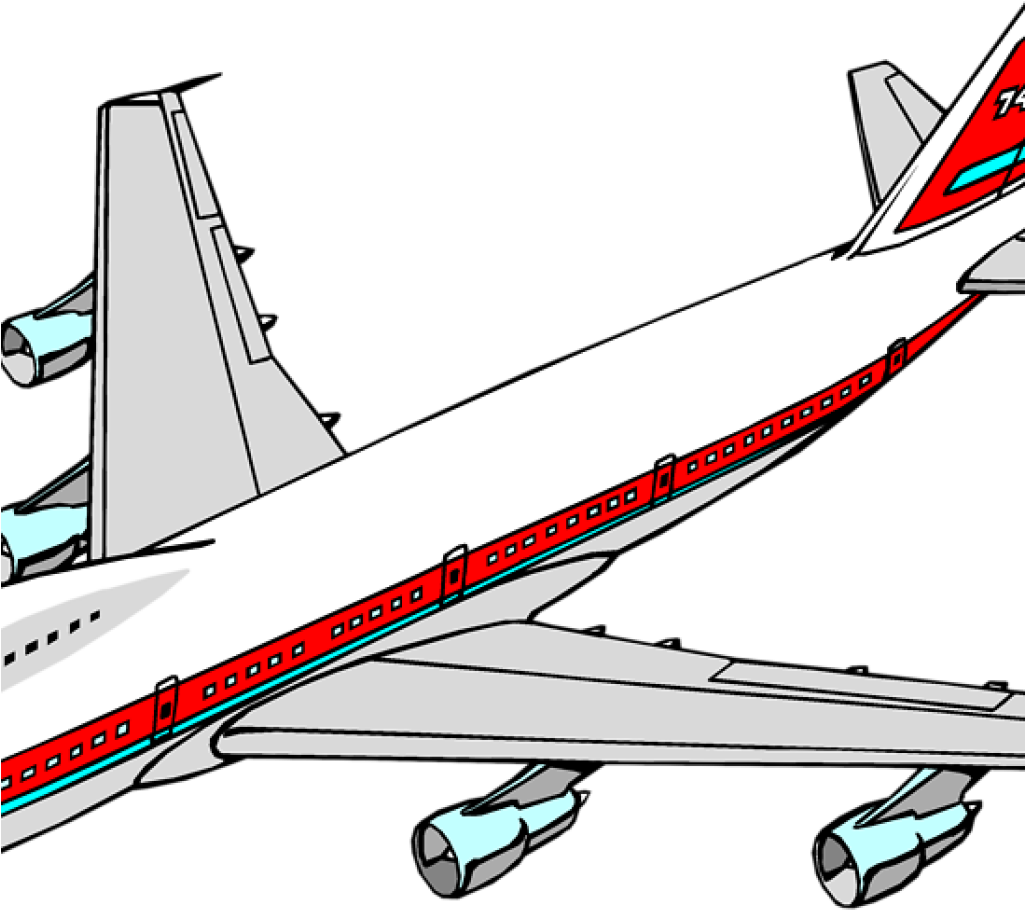 Airplane Clipart 747 Airplane Clipart Animations - Cool Plane Clipart Black And White - Png Download (1024x1024), Png Download