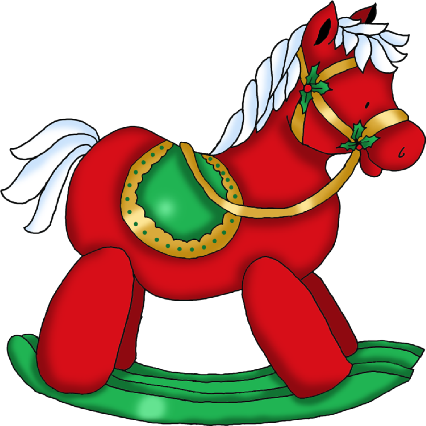 Vintage Caballitos De Madera - Horse Christmas Clipart Png Transparent Png (1425x1425), Png Download