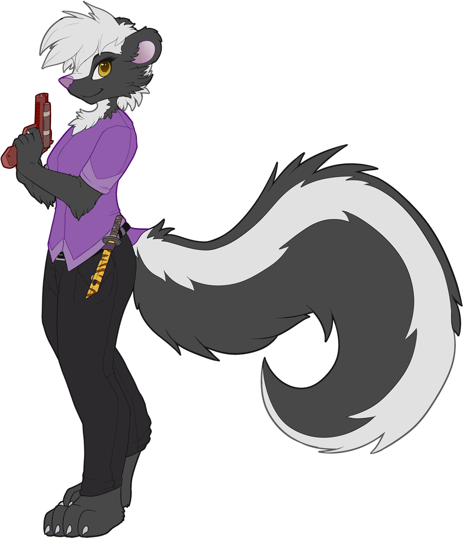 Silke The Skunk - Fur Clipart (1100x1197), Png Download