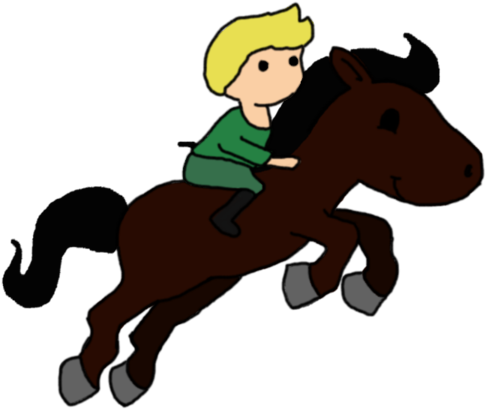 Niall On A Horse Cartoon - Cartoon Clipart (900x731), Png Download