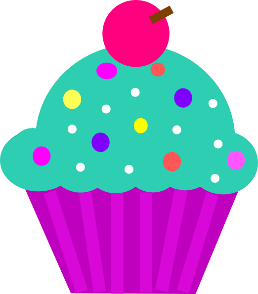 Cupcake Turquoise Clip Art - Clip Art - Png Download (522x595), Png Download