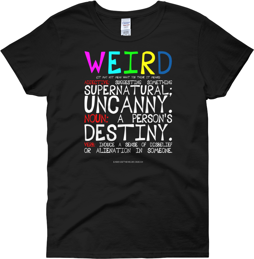 "weird, Defined" Women's Short Sleeve - Angels Of Death T Shirt Clipart (1000x1000), Png Download