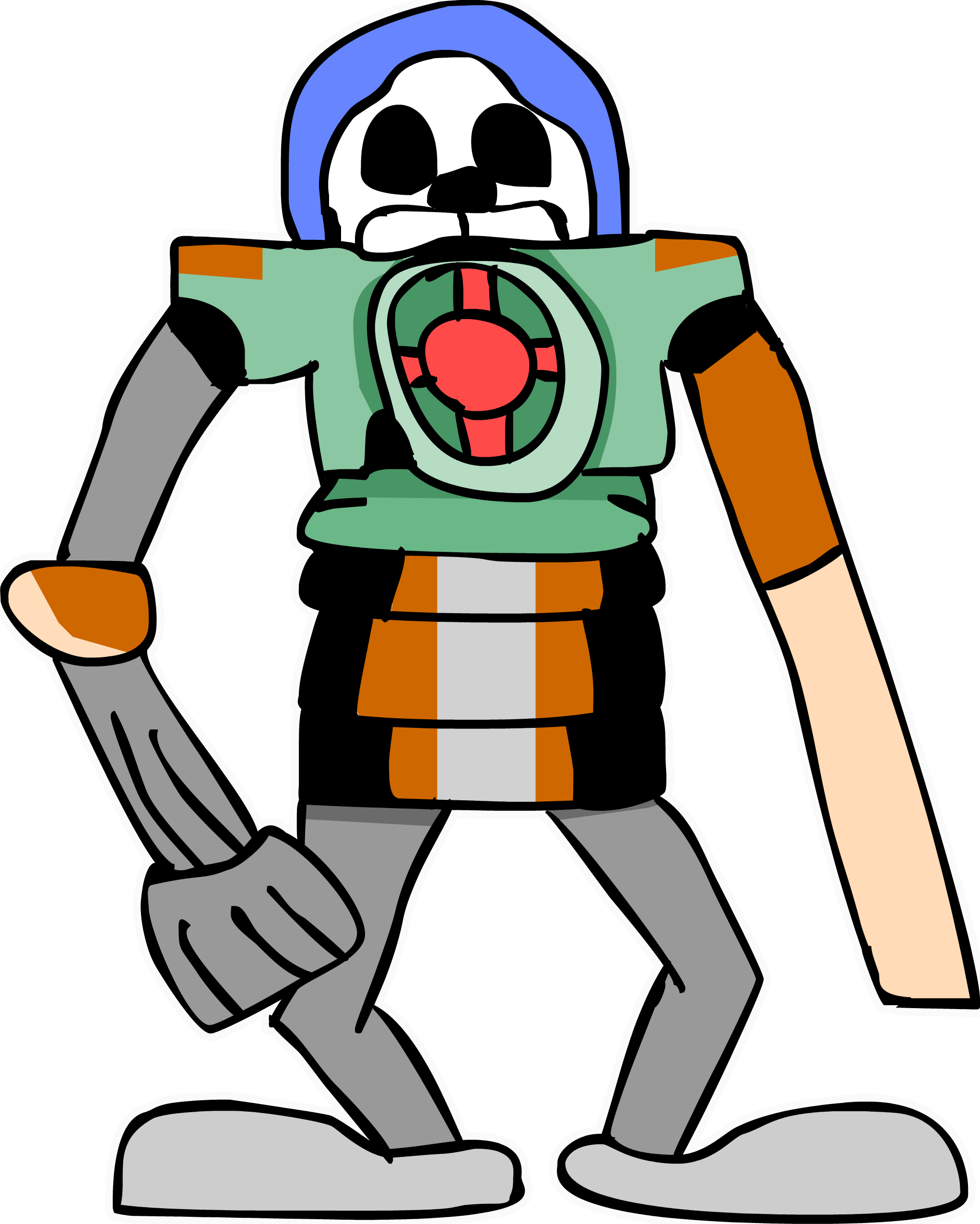 Skelebot [junkyard Apocalypse]artwork - Cartoon Clipart (2043x2551), Png Download