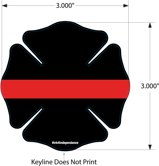 Thin Red Line Fd Shield Decal - First Responders Svg Clipart (600x600), Png Download