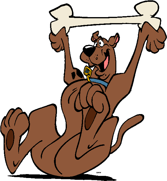 Scooby Doo N32 - Scooby Doo With Bone Clipart (560x615), Png Download
