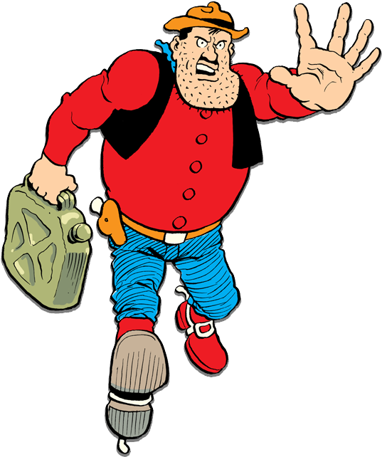 Desperate Dan - Dandy Man Comic Clipart (543x654), Png Download