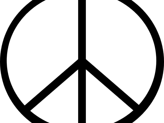 Reggae Clipart Symbol - Small Peace Sign Drawing - Png Download (640x480), Png Download