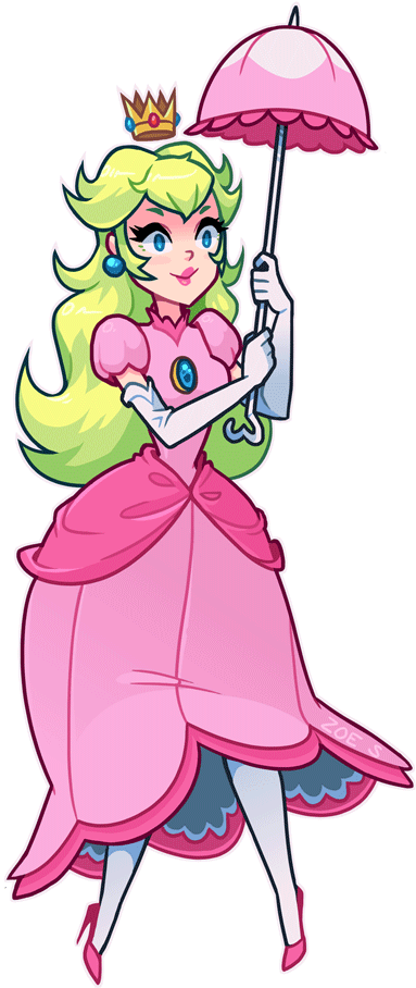 Princess Peach Pin Up Nintendo Gaming Artists On Tumblr - Princess Peach Gif Sexy Transparent Clipart (466x750), Png Download
