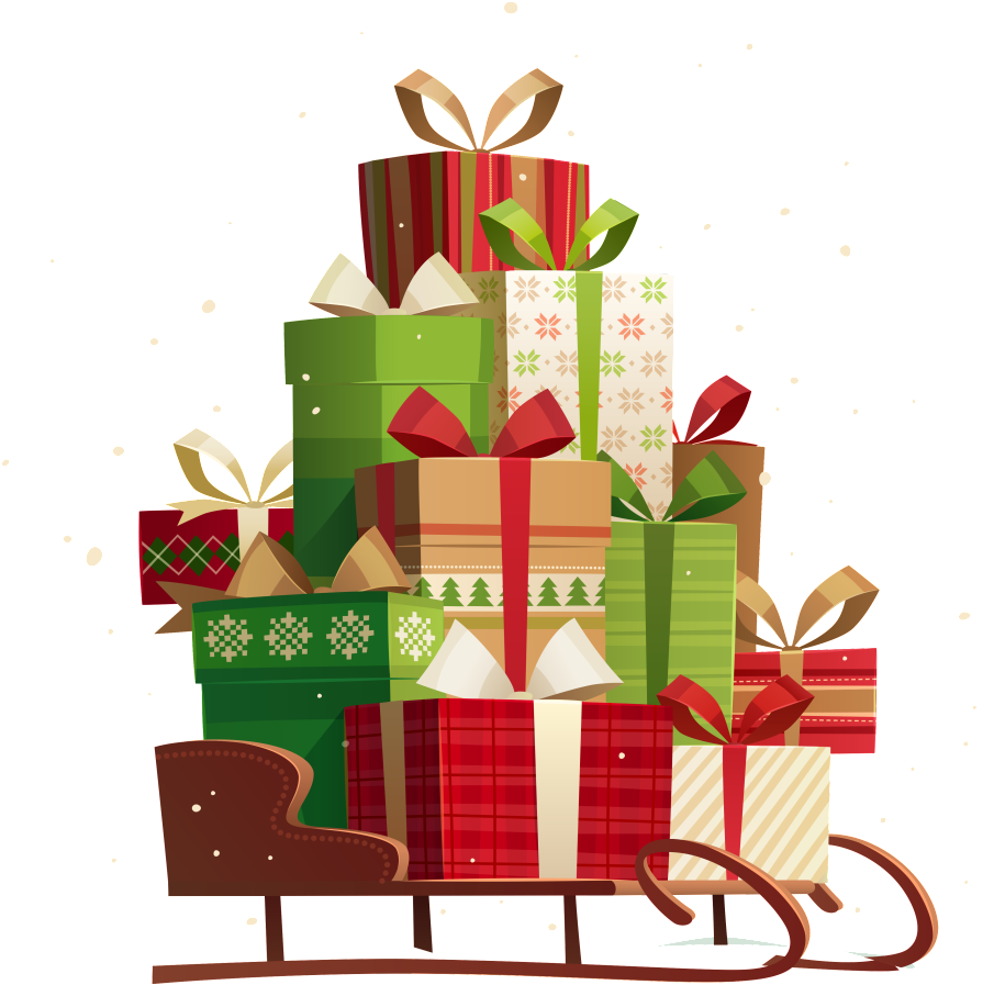 Natale Vari Regalo Png - Vintage Weihnachtsgruß-karte Karte Clipart (1024x1024), Png Download