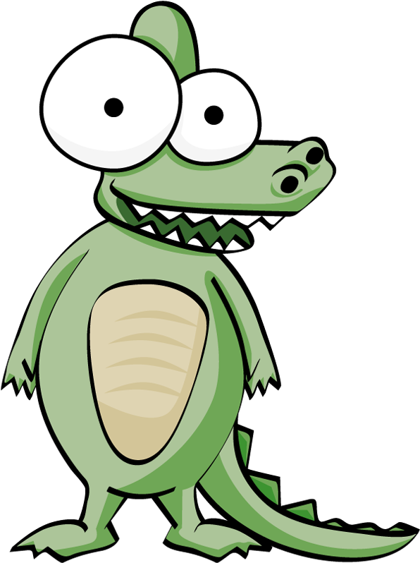 Happy Fun Crocodile Cartoon Smiling - Cute Animals Monkey Lion Acrylic Brooch Badges Decoration Clipart (600x820), Png Download