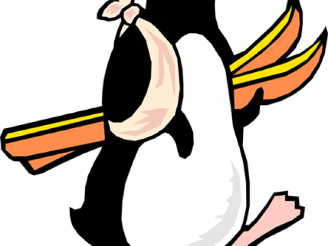 Skiing Clipart Penguin - Clip Art - Png Download (640x480), Png Download