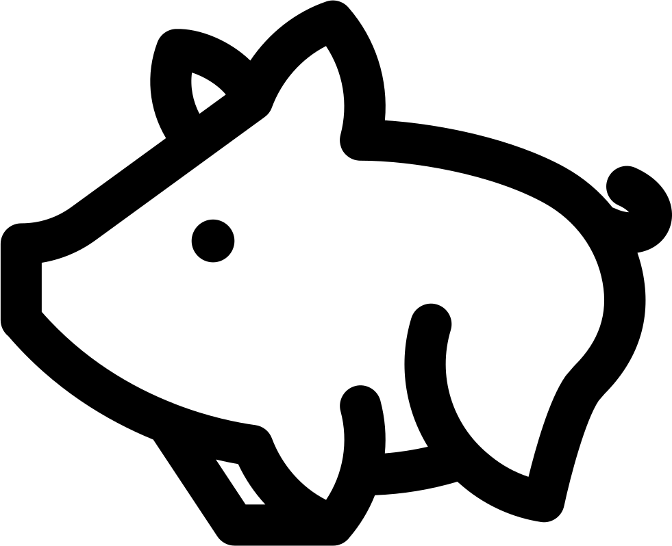 Pig Comments - Minimal Pig Clipart (981x798), Png Download