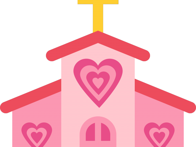 Church Love Cliparts - Pink Church Clipart - Png Download (640x480), Png Download