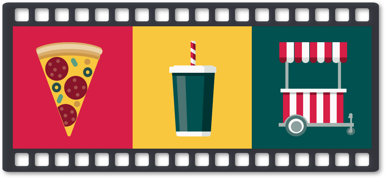 Movie Snacks We Got You Covered - Film Clipart (1260x582), Png Download