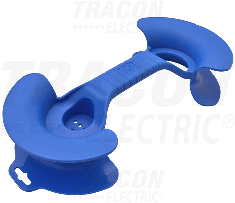 Cable Holder, Blue, Pe, Complementing Products Plugs - Kábeltartó Clipart (800x673), Png Download