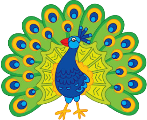 Peacock Clipart Art Competition - Cartoon Image Of Peacock - Png Download (640x480), Png Download