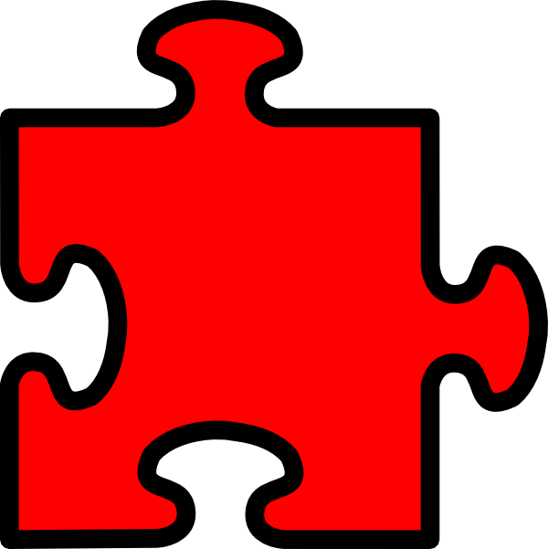 Red Puzzle Piece Clip Art At Clipart Library - Autism Red Puzzle Piece - Png Download (600x601), Png Download
