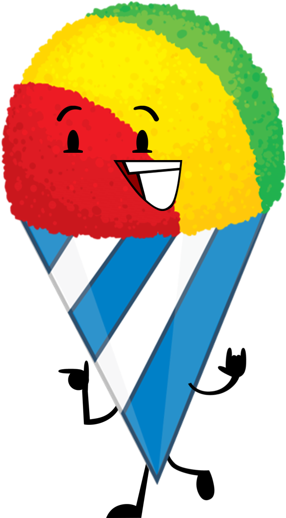 Updated Snowcone Pose Cartoon Snow Cone Transparent Clipart Full