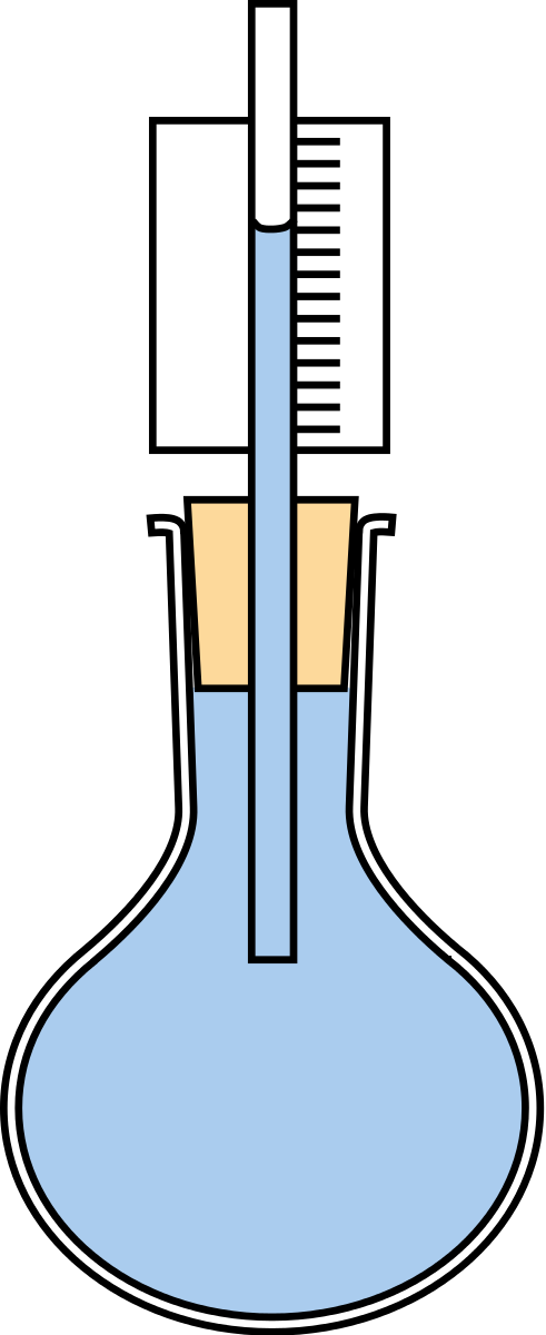 Erlenmeyer Flask Clip Art - Water Expansion Thermometer - Png Download (491x1200), Png Download