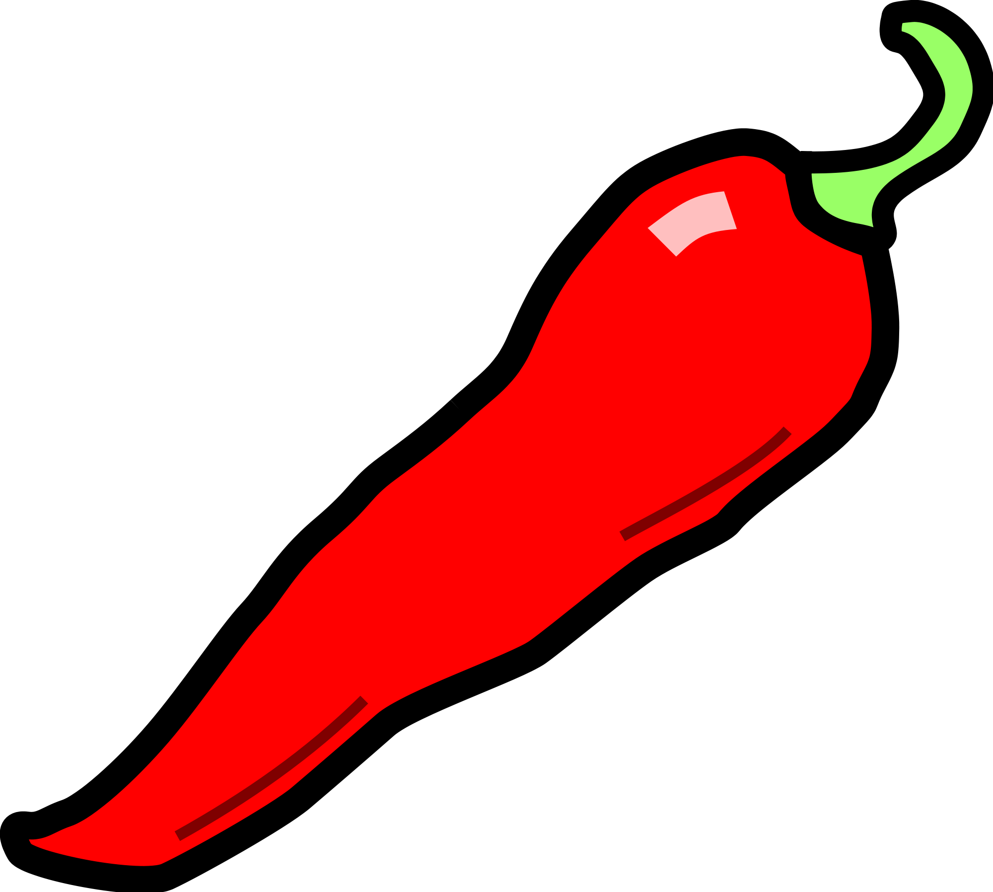Chile Clipart Bell Pepper - Clip Art Chilli Pepper - Png Download (1141x1024), Png Download