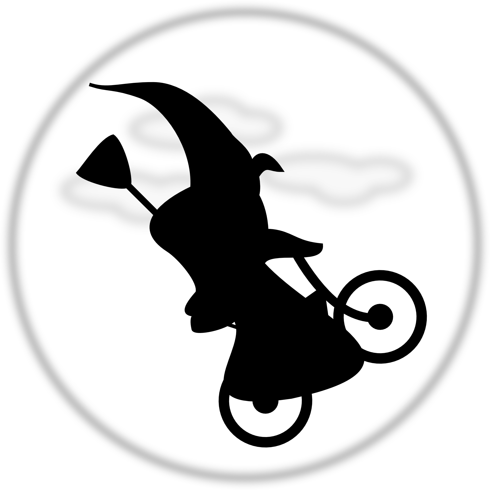 On A Bicycle Witch On Bike Cartoon Clipart Full Size Clipart