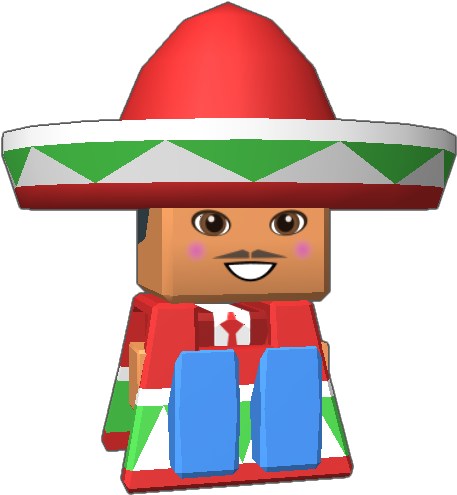 A Happy Mexican Mariachi Dancer, With A Full Set - Cartoon Clipart (768x768), Png Download