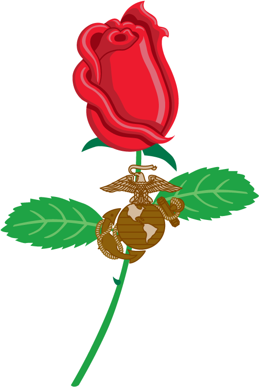 Usmc Wife Rose - Rose Clipart (800x800), Png Download